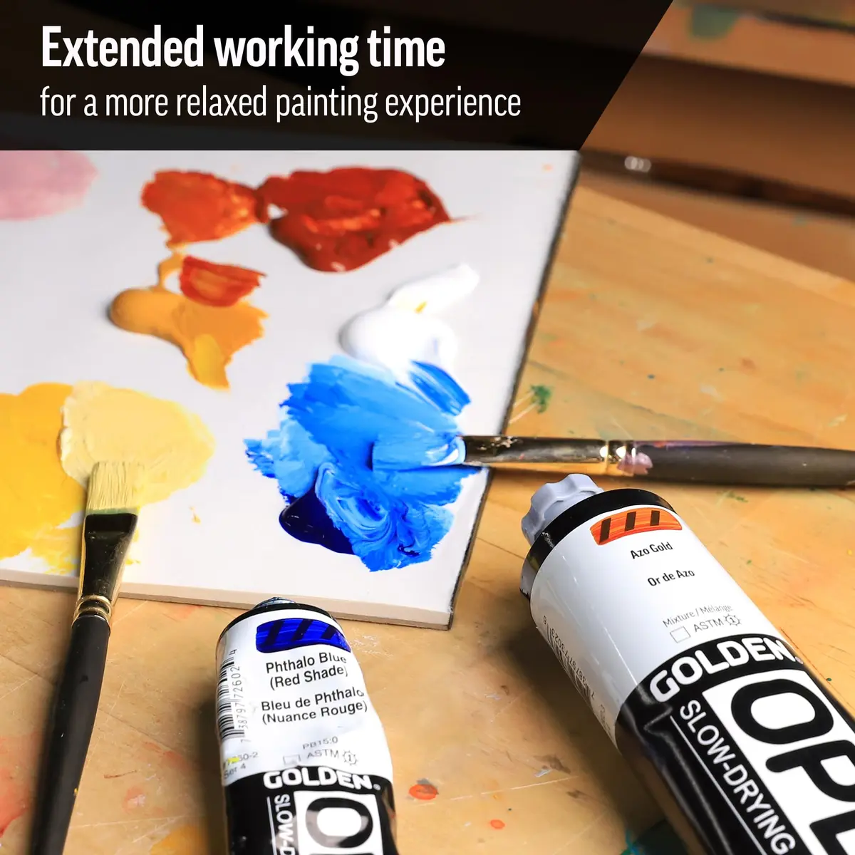 Golden Acrylic Medium (Matte) 4 fl. oz. | Slow-drying, fluid acrylic for artists - view 2