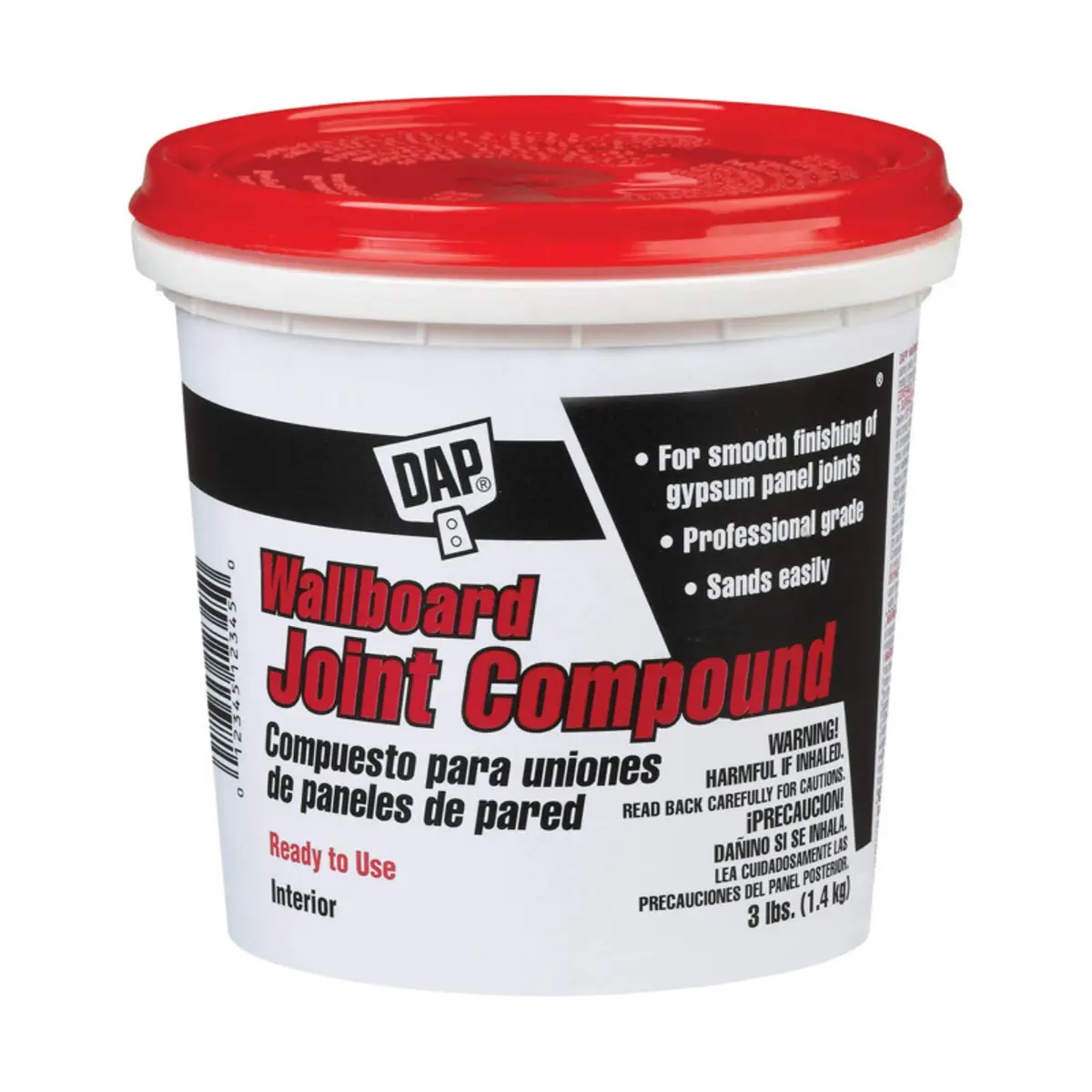 DAP White All Purpose Joint Compound 3 lb (1.36 kg) | Minimal Shrinkage and Easy Sanding - main product image
