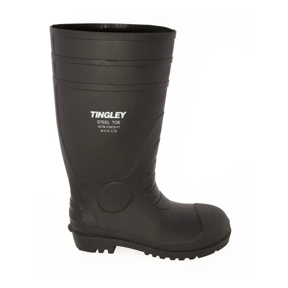 Tingley Men's G1 Steel Toe Work Boots, Black, 14 US (48 EU) | Waterproof Mid-Calf Safety Footwear - view 4