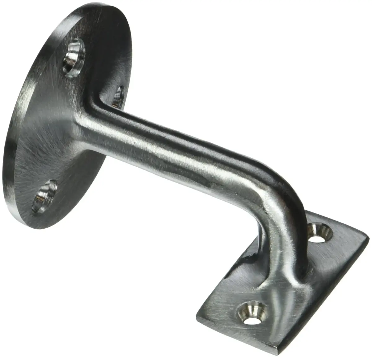 Deltana Hand Rail Bracket 7.62 cm (3in) Projection | Solid Brass Satin Chrome - main product image