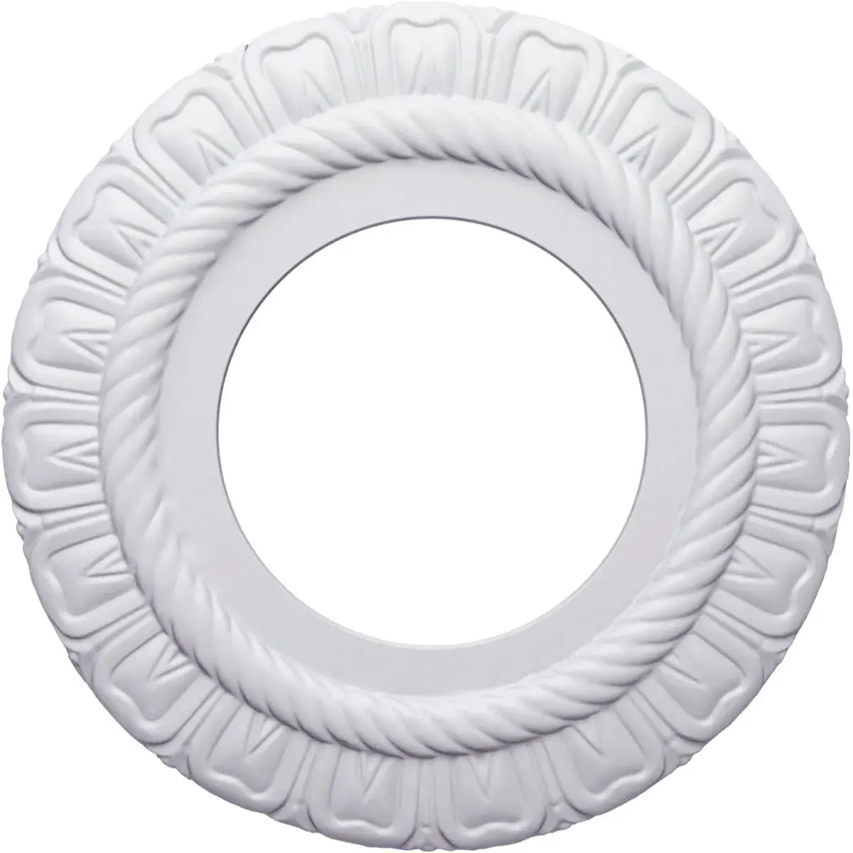 Ekena Millwork Claremont Ceiling Medallion 9"OD x 4 1/2"ID x 1/2"P (22.9cm OD x 11.4cm ID x 1.3cm P) | Lightweight Polyurethane for Easy Installation - main product image
