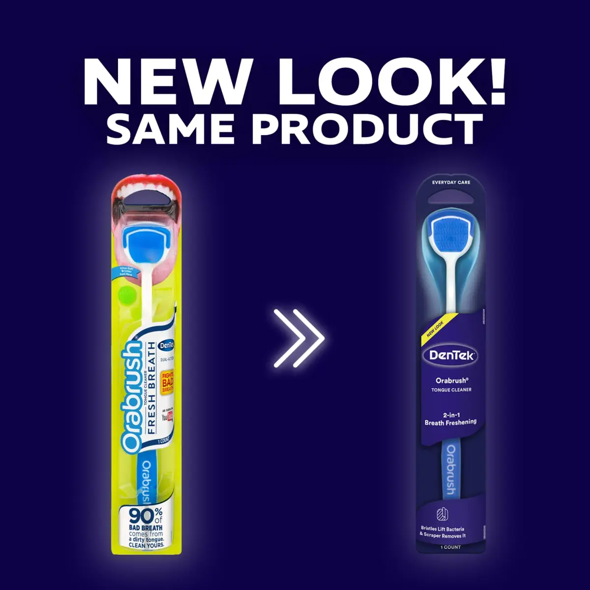 Orabrush Tongue Scraper Multi 4 Count | Dual-Action Bristles for Fresh Breath - view 2