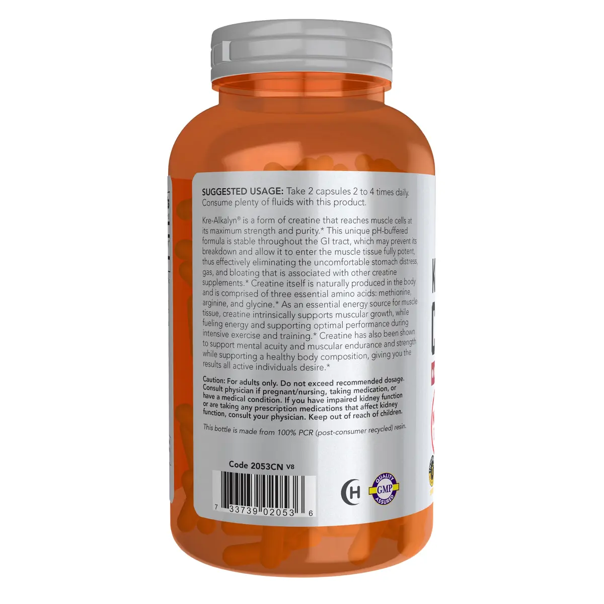 NOW Kre-Alkalyn PH Buffered Creatine 750 mg | Muscle Fuel for Active Adults (70-120 chars) - view 3
