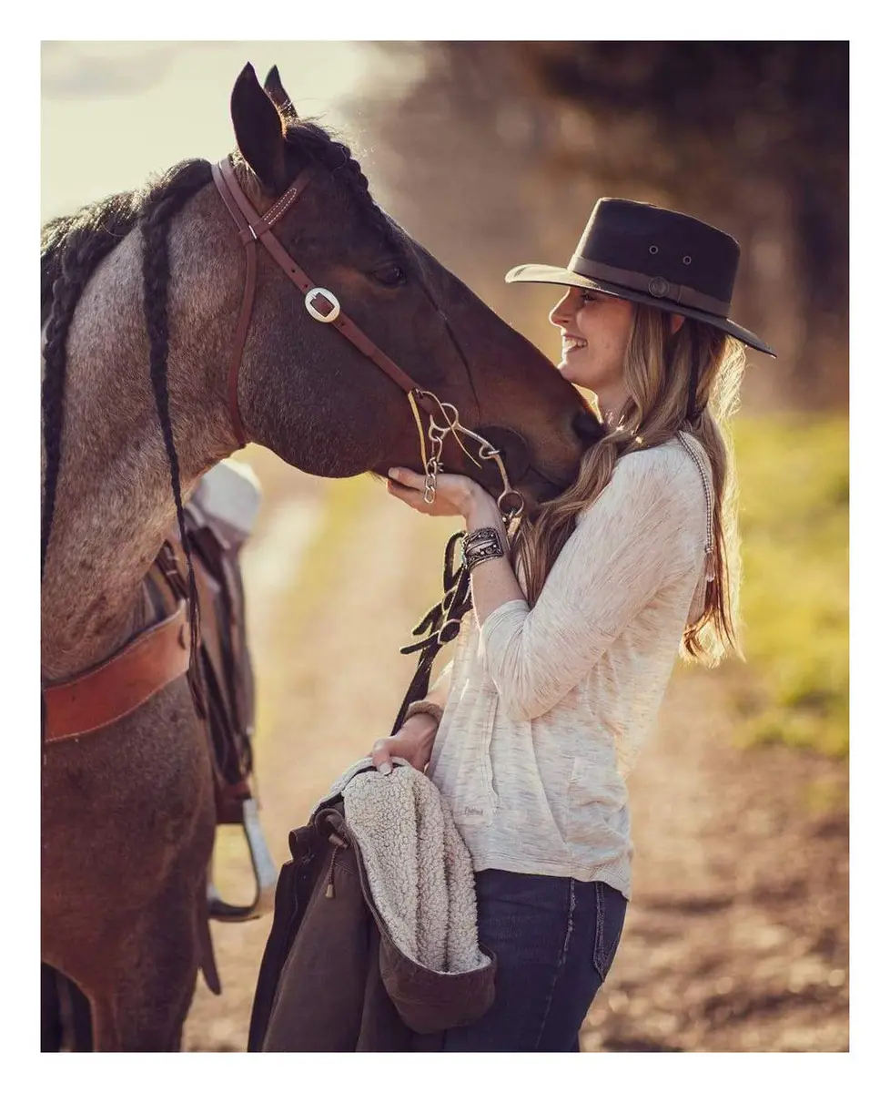 Outback Trading Company Kodiak Cotton Oilskin Hat Brown | UPF 50 Waterproof Western - view 3