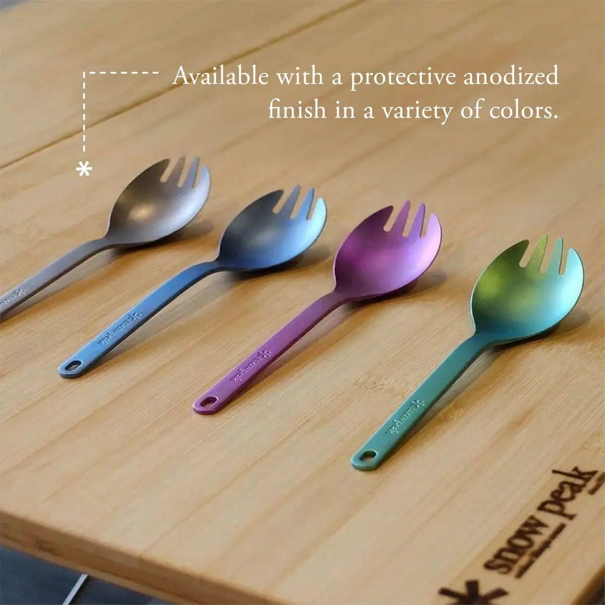 Snow Peak Titanium Spork for Outdoor Use, Portable and Durable, Purple | Ultralight Camping Flatware - view 8