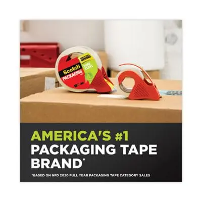 3M Scotch Sure Start Packaging Tape with Dispenser, 2 Inches x 800 Inches (5.56 cm x 2032 cm) | Smooth Unwind, Quiet Roll - view 11