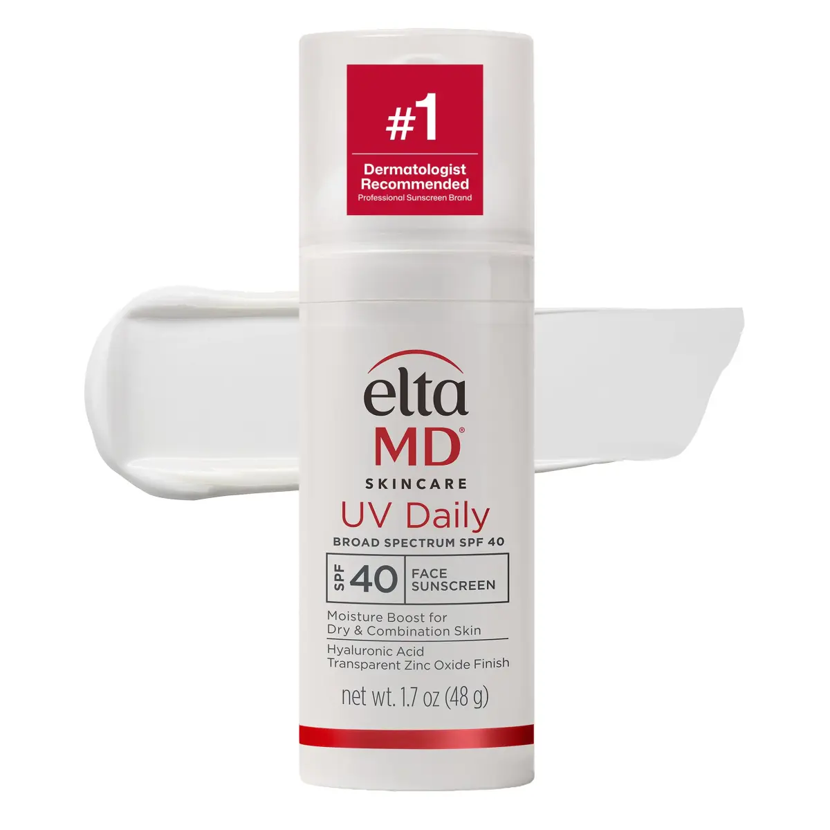 EltaMD UV Daily Untinted Face Sunscreen Moisturizer SPF 40 50.3 ml (1.7 oz) | Broad Spectrum UVA/UVB Protection - main product image