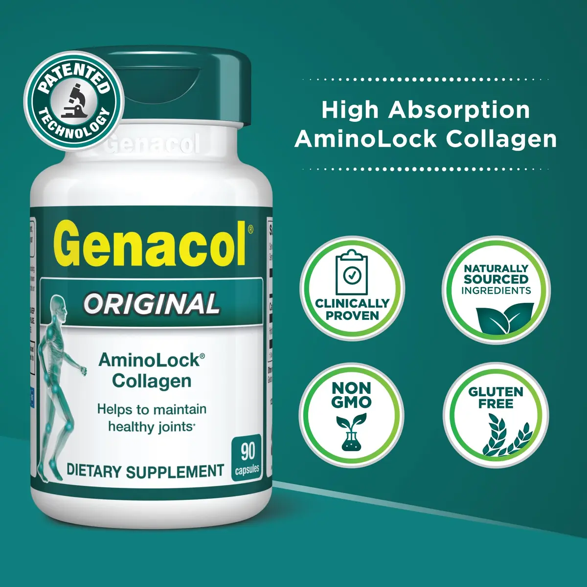 Genacol Original Hydrolyzed Collagen Joint Supplement 180 Capsules (60-Day Supply) | Supports Joint Health - view 2