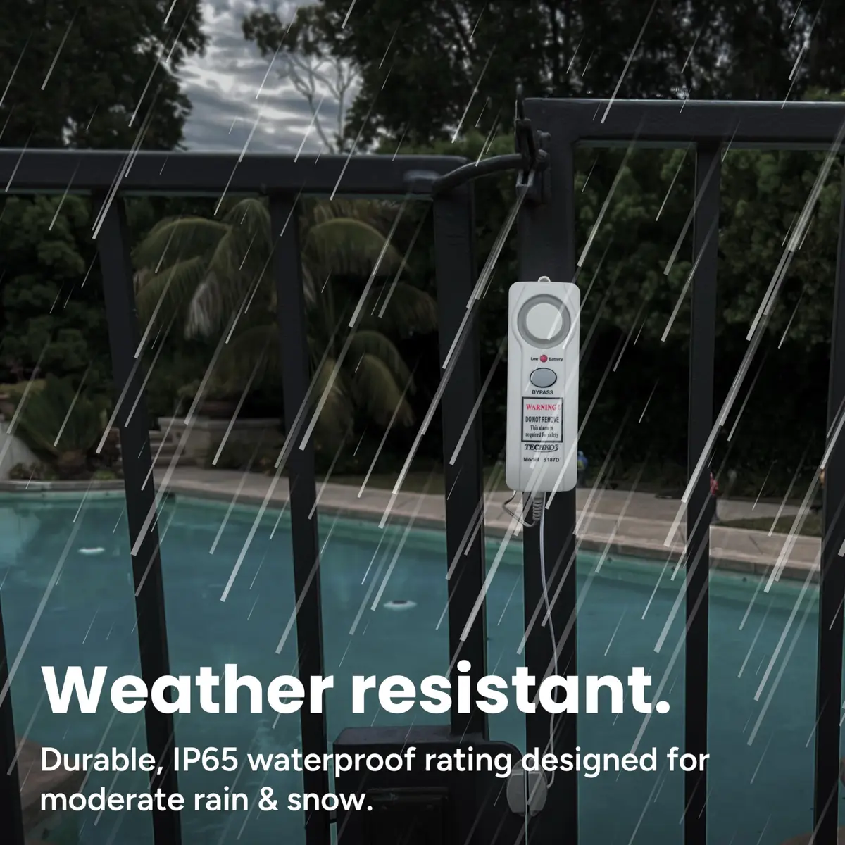 TECHKO S187D Safe Pool Alarm | UL 2017 Compliant, Weatherproof, Child Safety (70-120 chars) - view 5