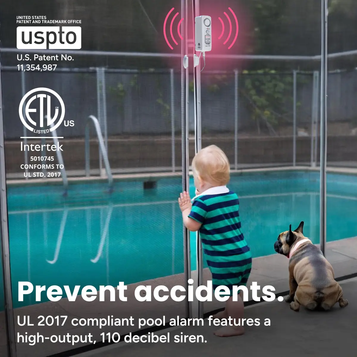 TECHKO S187D Safe Pool Alarm | UL 2017 Compliant, Weatherproof, Child Safety (70-120 chars) - view 2