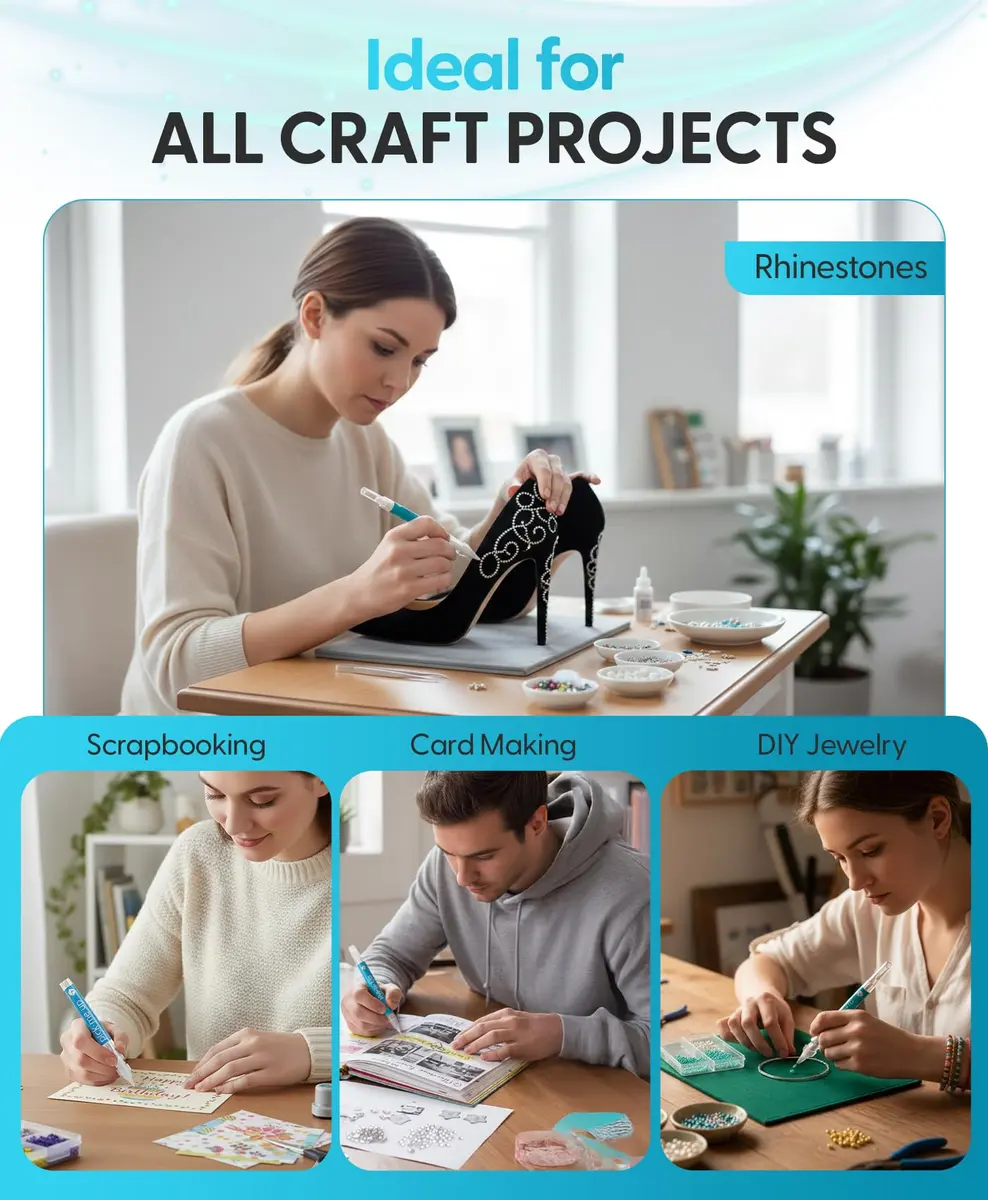 Silhouette America Pick Me Up Tool for Rhinestones & Craft Pieces | 7 inch (17.8 cm) Tacky Gem Picker - view 5