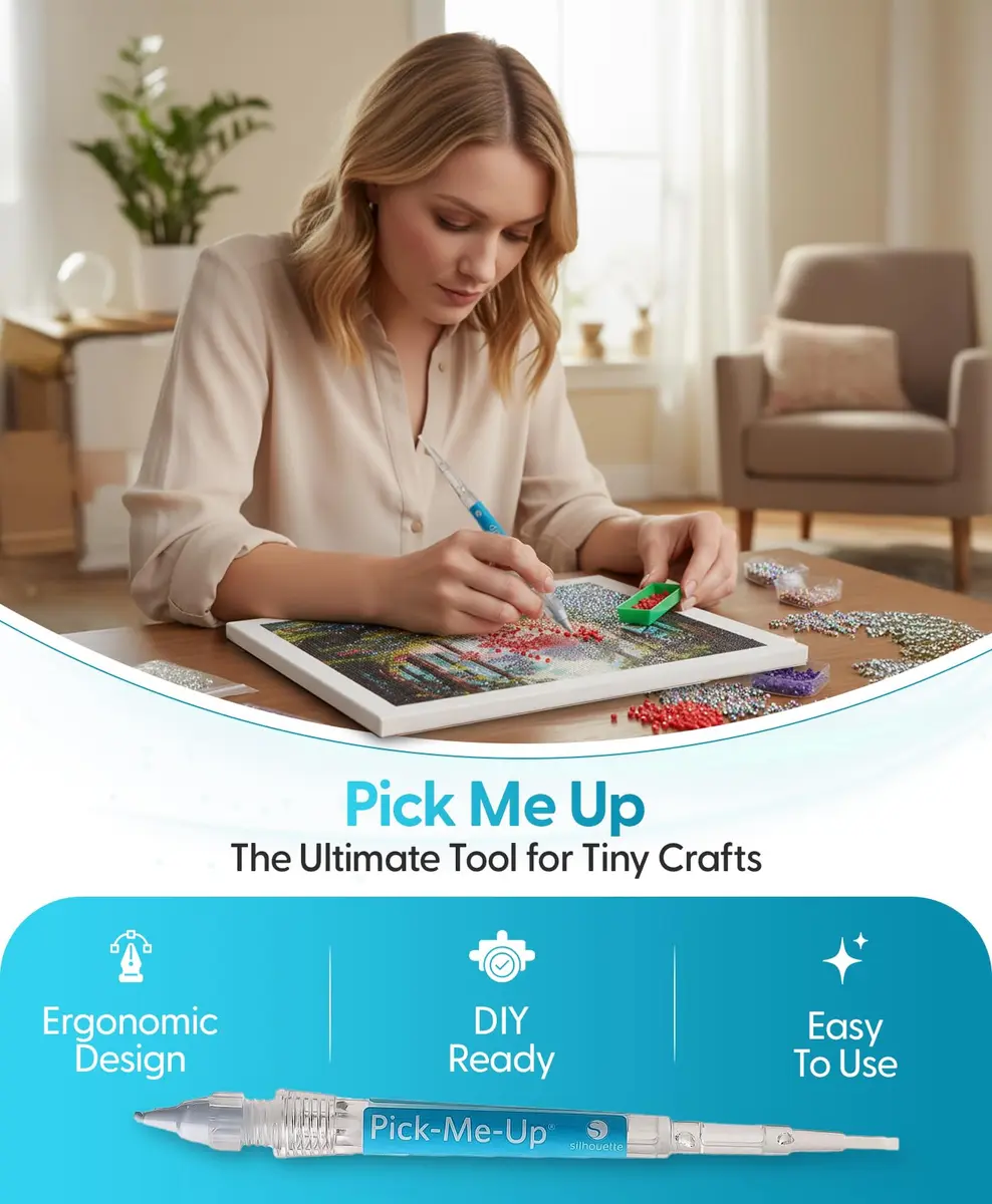 Silhouette America Pick Me Up Tool for Rhinestones & Craft Pieces | 7 inch (17.8 cm) Tacky Gem Picker - view 2