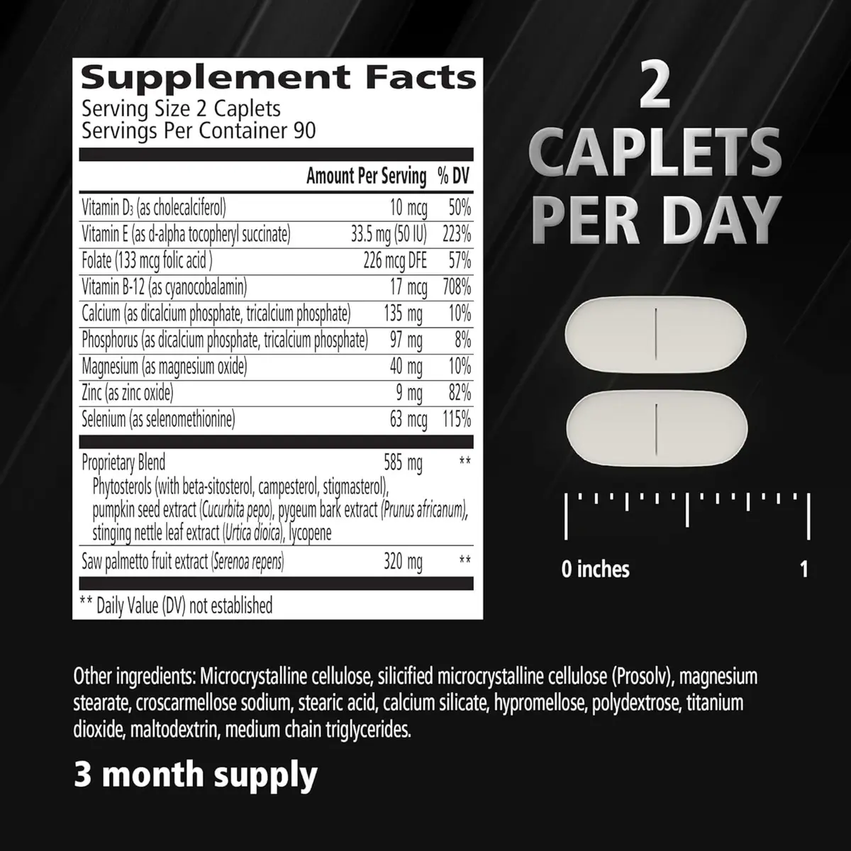 Urinozinc Prostate Support Supplement 180 Caplets | Zinc & Saw Palmetto for Men’s Urinary & Prostate Health - view 6