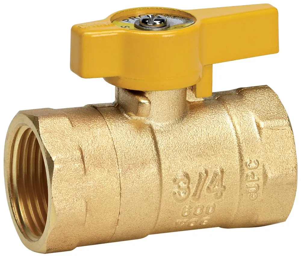 Homewerks Worldwide Gas Ball Valve 0.75-Inch Brass Female Thread | CSA Certified, Durable, Easy Install - main product image