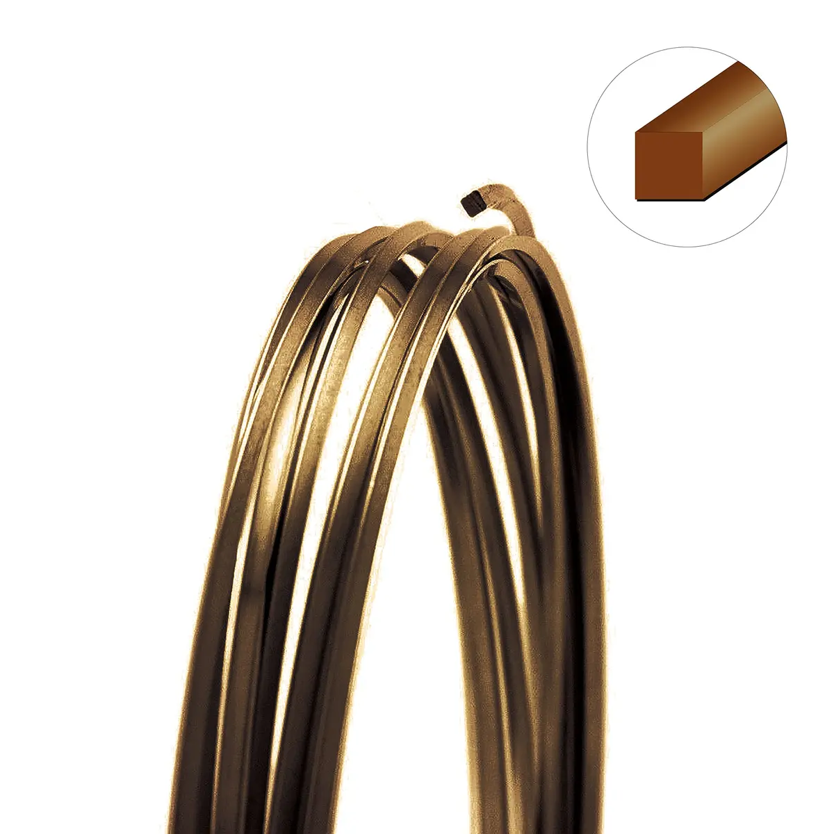 The Beadsmith Square Craft Wire - Soft Temper Beading Wire, Vintage Bronze Color, 21 Gauge (0.64mm) | Jewelry Making & DIY Crafts - view 4