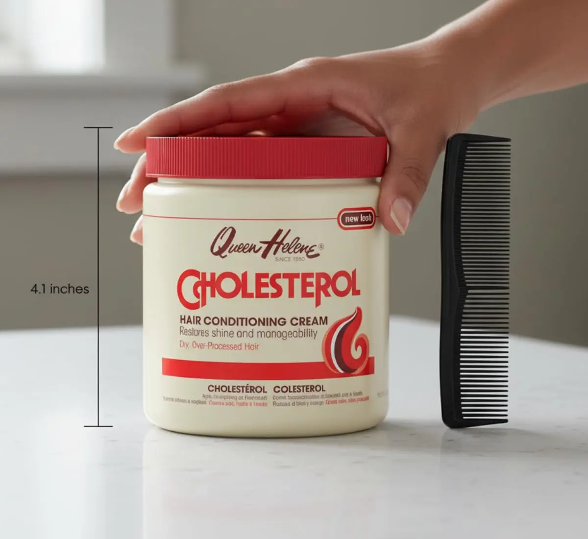 Queen Helene Cholesterol Hair Conditioning Cream 443ml (15.2 oz) | Deep Repair for Dry, Damaged Hair - view 7