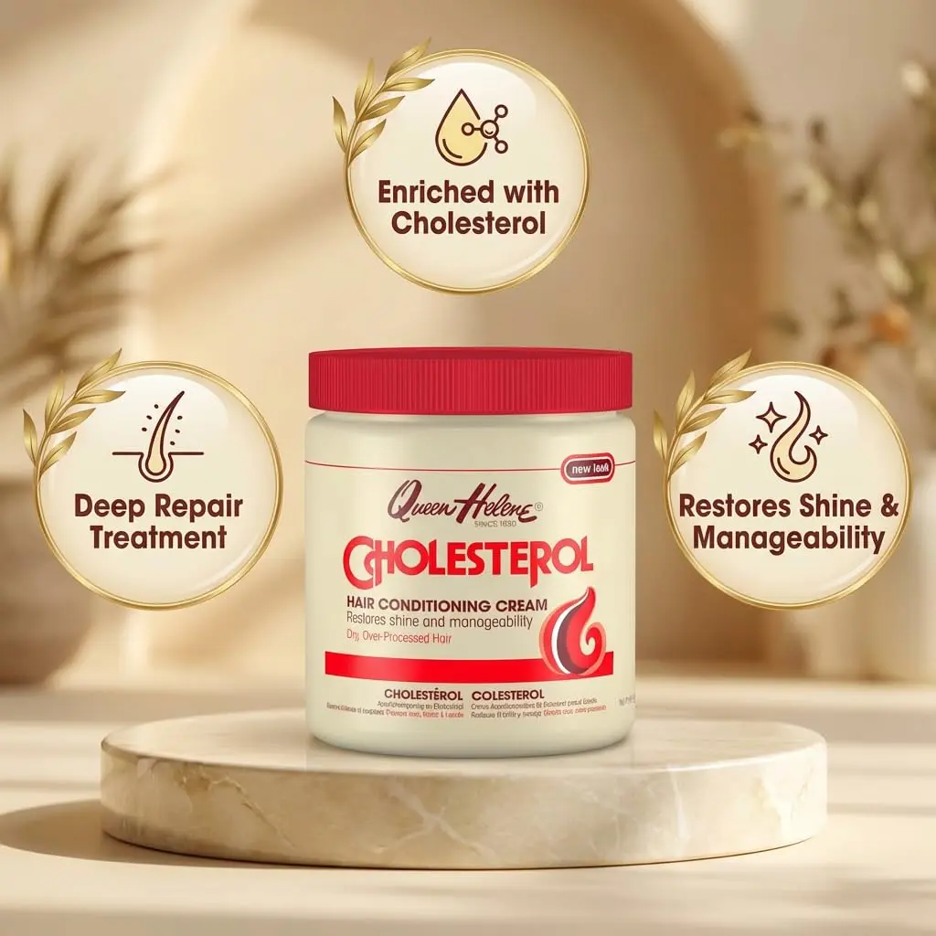 Queen Helene Cholesterol Hair Conditioning Cream 443ml (15.2 oz) | Deep Repair for Dry, Damaged Hair - view 2