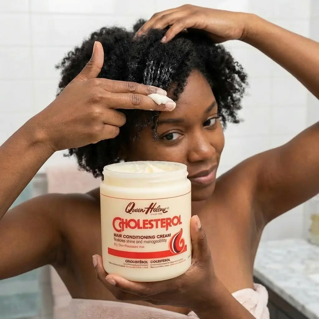 Queen Helene Cholesterol Hair Conditioning Cream 443ml (15.2 oz) | Deep Repair for Dry, Damaged Hair - view 3