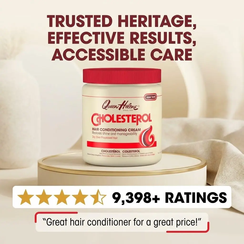 Queen Helene Cholesterol Hair Conditioning Cream 443ml (15.2 oz) | Deep Repair for Dry, Damaged Hair - view 4