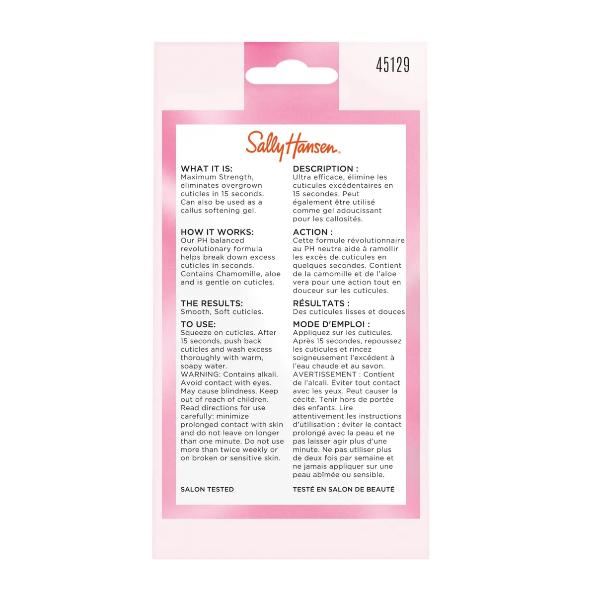 Sally Hansen Instant Cuticle Remover Gel 29ml (1 Fl Oz) | Fast-Acting Nail Treatment with Aloe & Chamomile - view 3