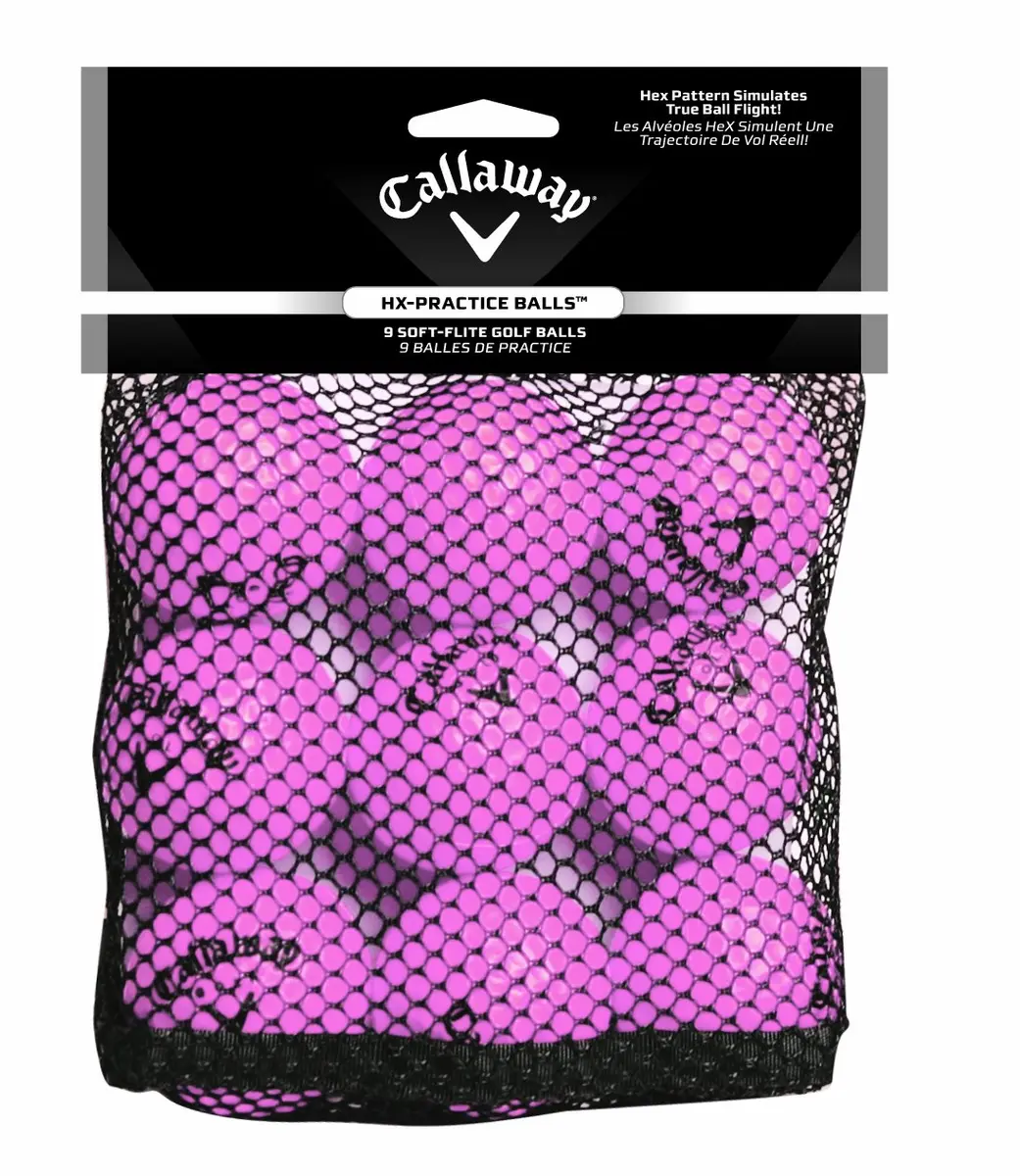 Callaway HX Soft Flight Foam Practice Golf Balls, Pink, 9 Pack | Safe, Durable & High-Visibility Practice Balls - view 2