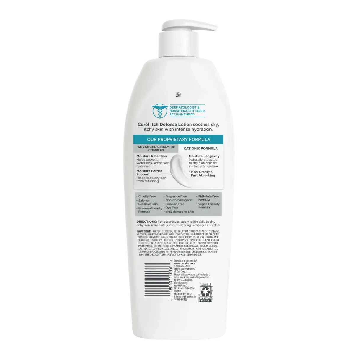 Curel Itch Defense Calming Body Lotion 591ml (20 Fl Oz) | Dermatologist Recommended for Dry, Itchy Skin - view 9
