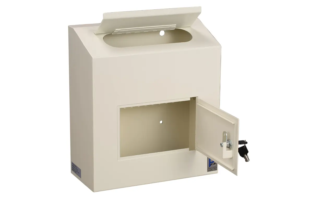 Protex RX-164 Prescription Drugs Drop Box Beige | Secure Indoor Medication Drop Box - main product image