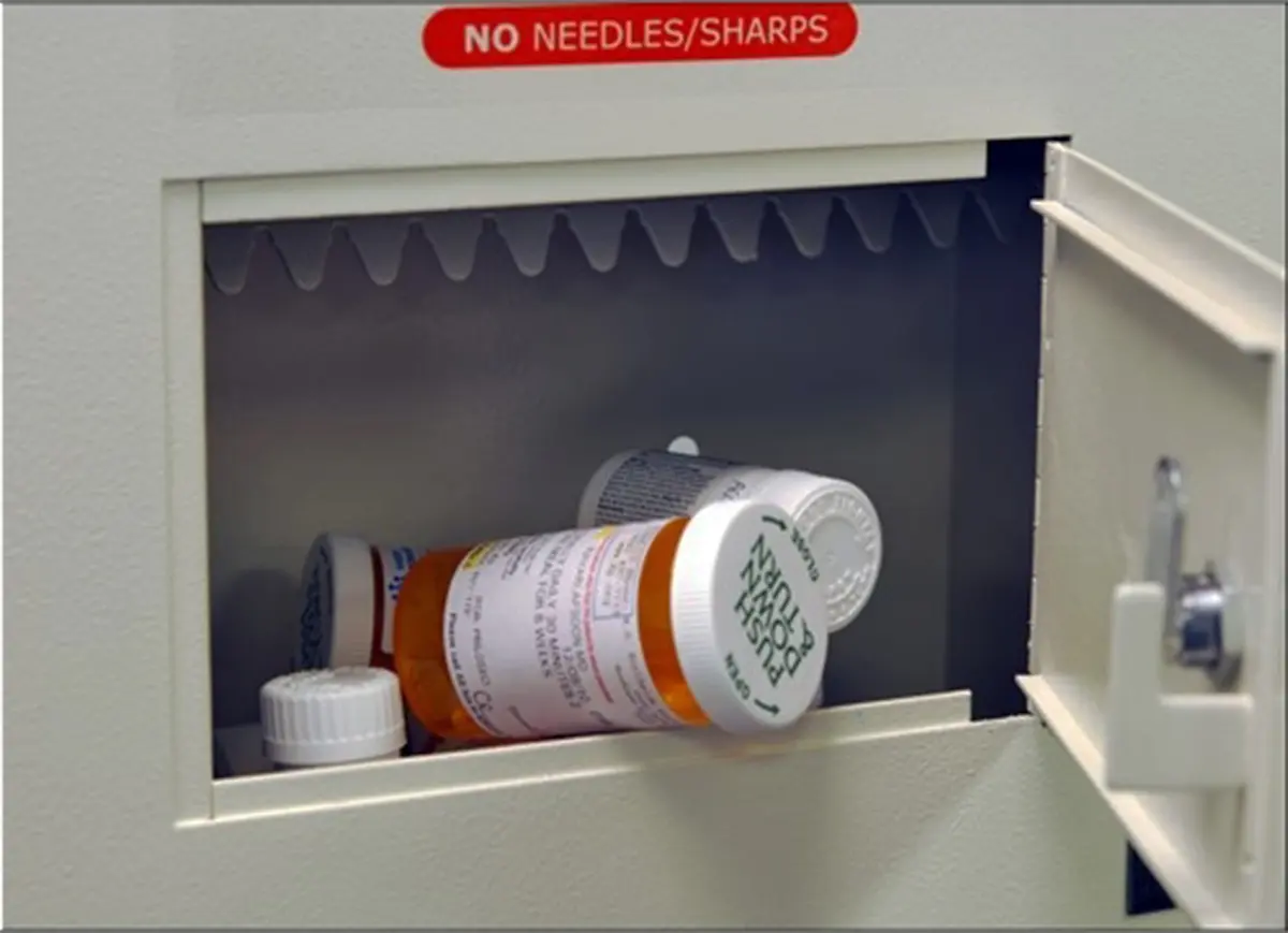 Protex RX-164 Prescription Drugs Drop Box Beige | Secure Indoor Medication Drop Box - view 5