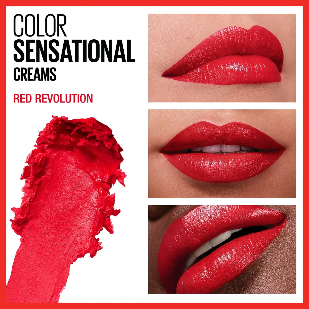 Maybelline Color Sensational Lipstick - Red Revolution, Creamy Hydrating Lip Color, 4g (0.15 Oz) - view 3