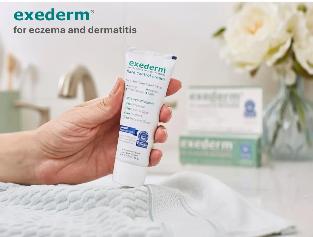 Exederm Flare Control Hydrocortisone Cream for Eczema & Dermatitis 2oz | Fast-Relief for Sensitive Skin - view 2