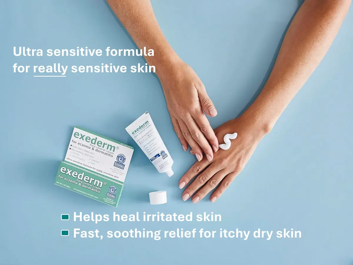 Exederm Flare Control Hydrocortisone Cream for Eczema & Dermatitis 2oz | Fast-Relief for Sensitive Skin - view 4
