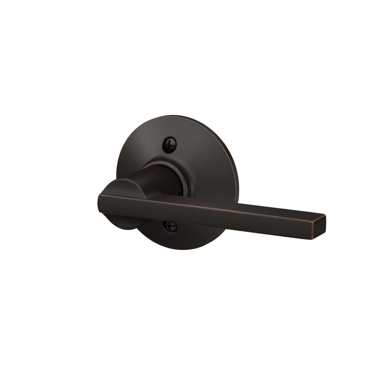 SCHLAGE Latitude Dummy Door Handle, Aged Bronze | Decorative Pull for Doors Without Latches - view 5