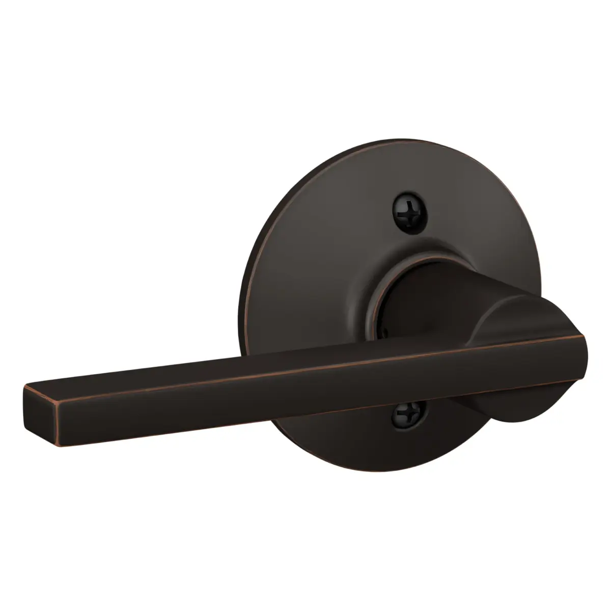 SCHLAGE Latitude Dummy Door Handle, Aged Bronze | Decorative Pull for Doors Without Latches - main product image