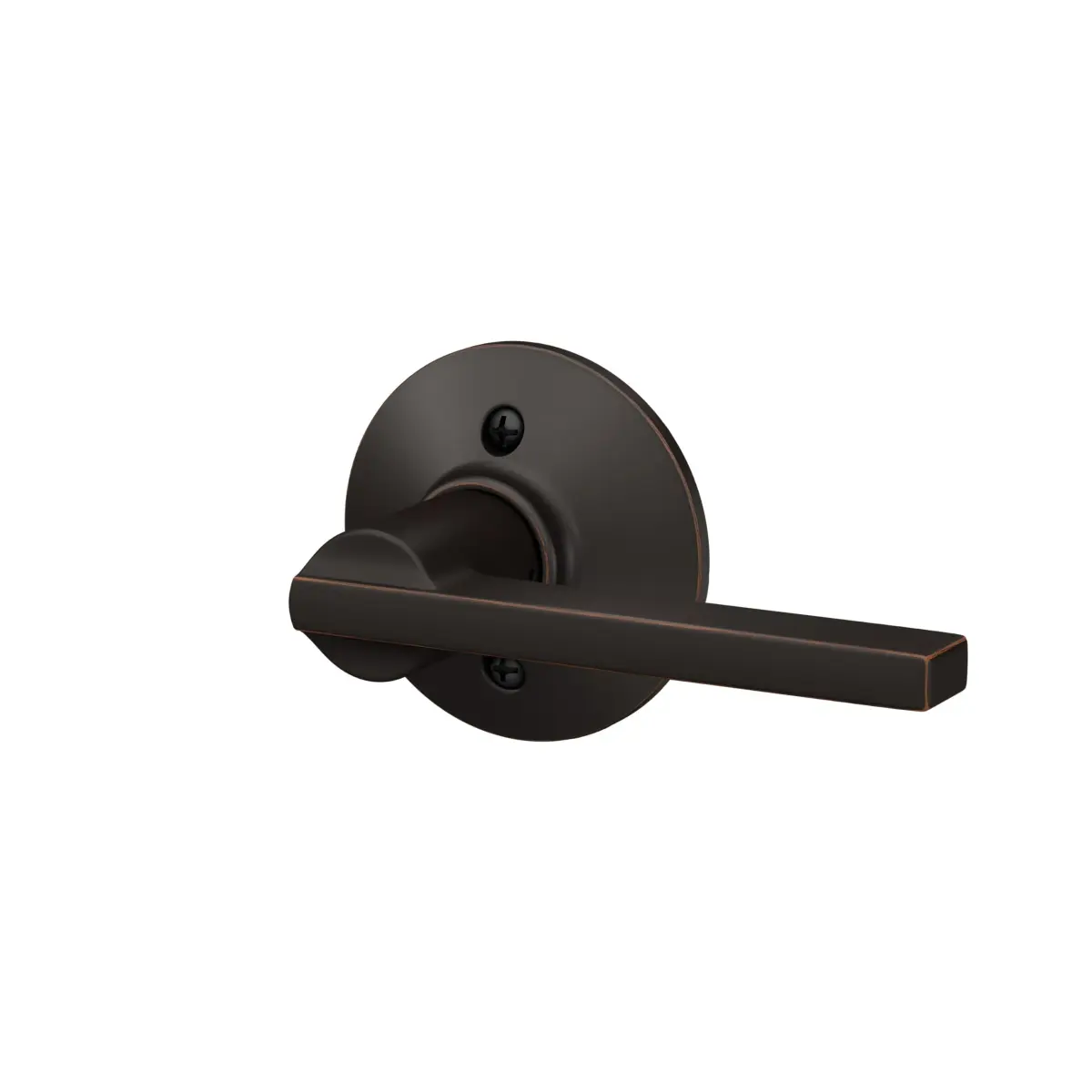 SCHLAGE Latitude Dummy Door Handle, Aged Bronze | Decorative Pull for Doors Without Latches - view 3