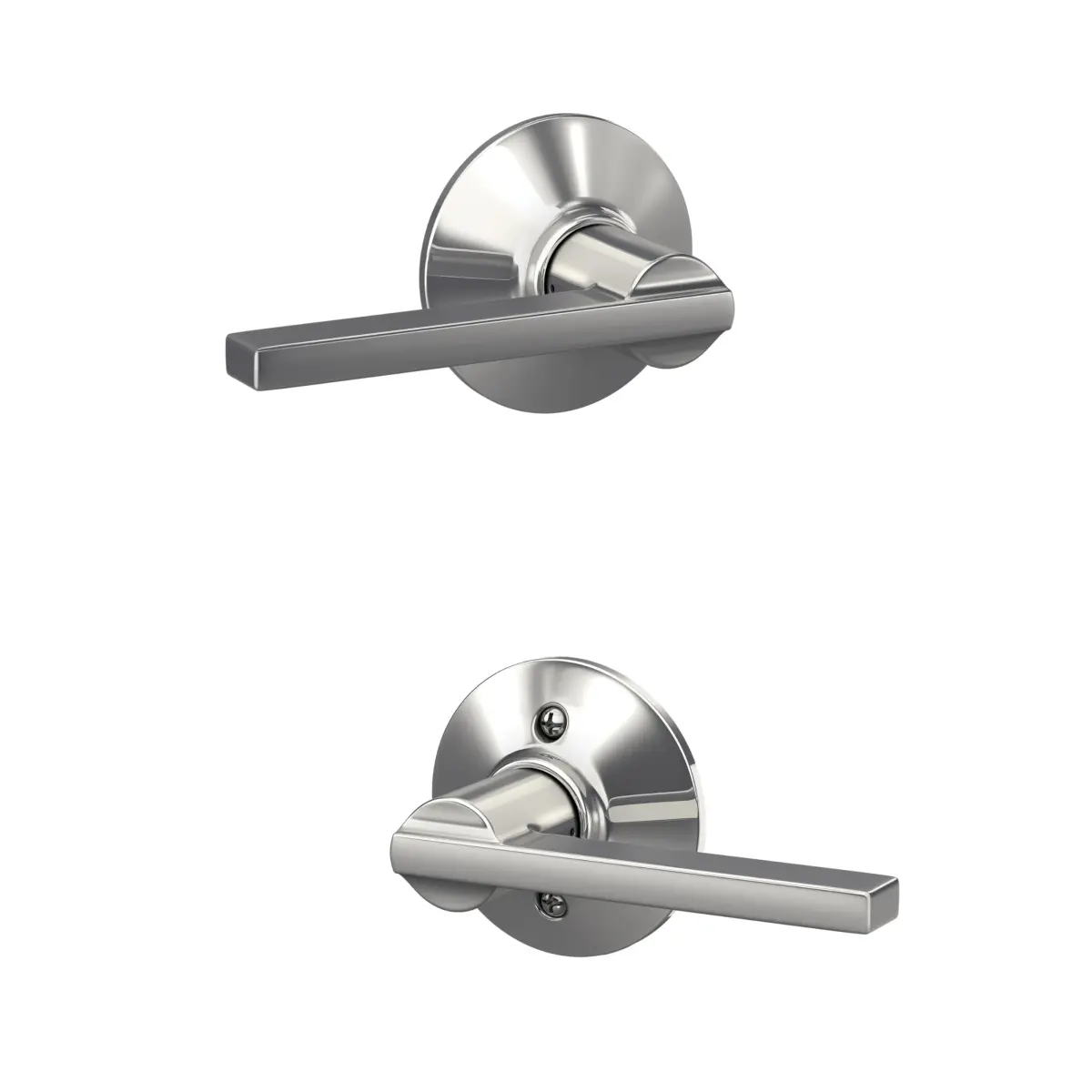 SCHLAGE Latitude Hall/Closet Passage Door Handle, Reversible, Bright Chrome (1-Pack) - main product image