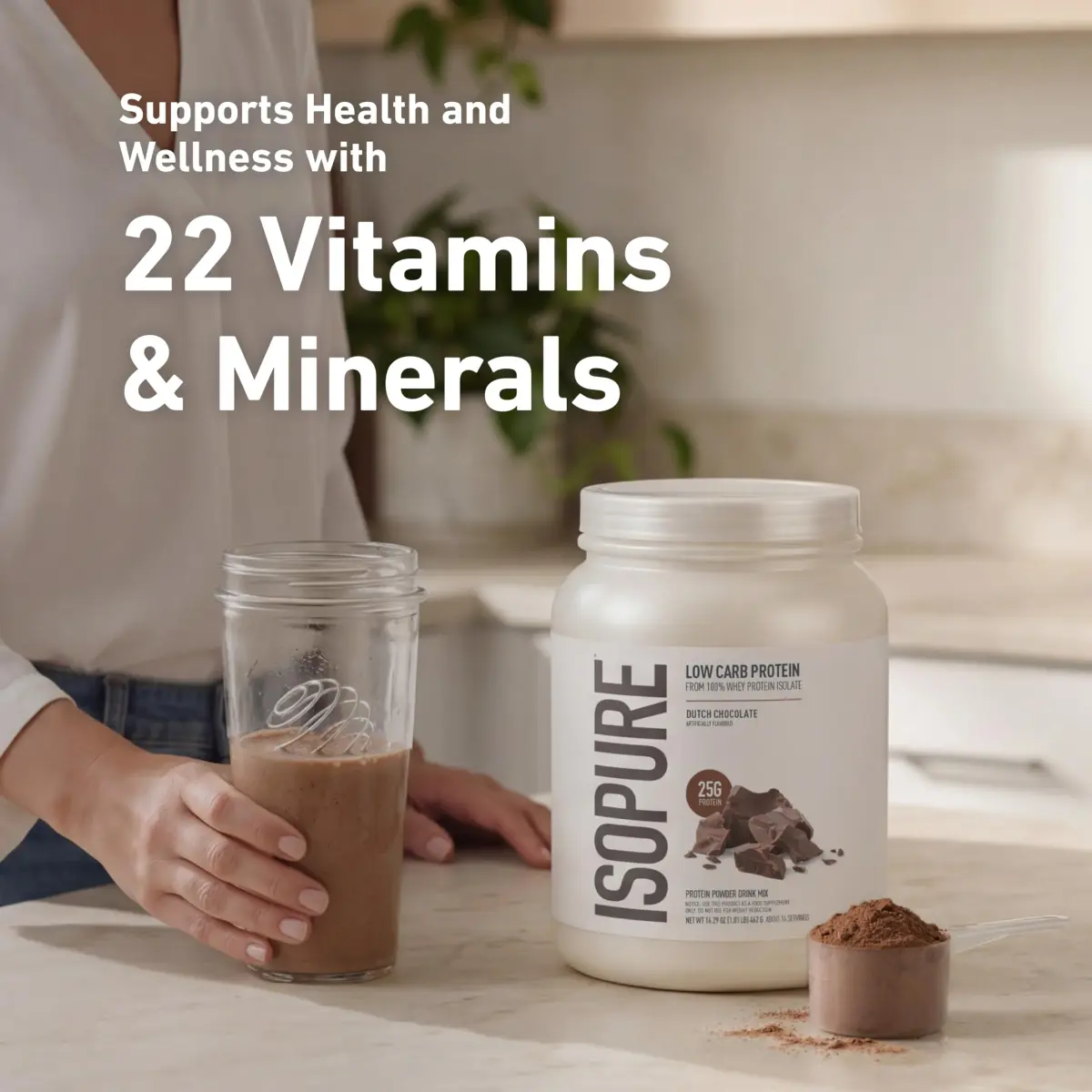 Isopure Low Carb Whey Protein Isolate Powder Dutch Chocolate, 1 Lb (454g) | 25g Protein Per Serving - view 6