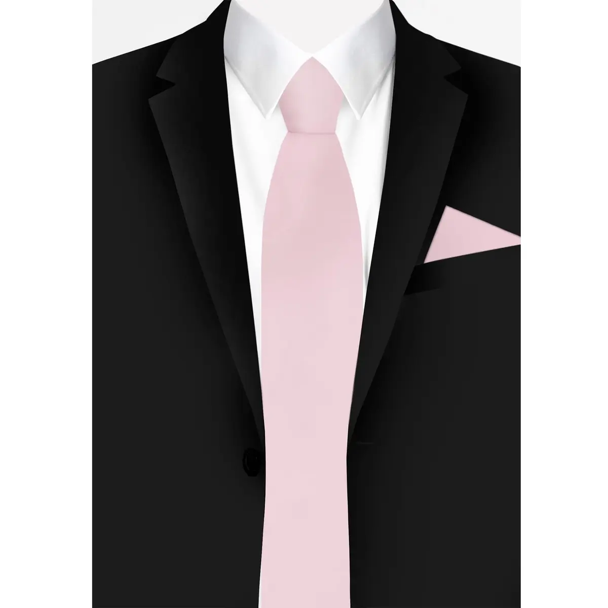 Jacob Alexander Men's Pocket Square Solid Color Handkerchief - Bridal | Satin Microfiber Finish, 12" x 12" - view 4