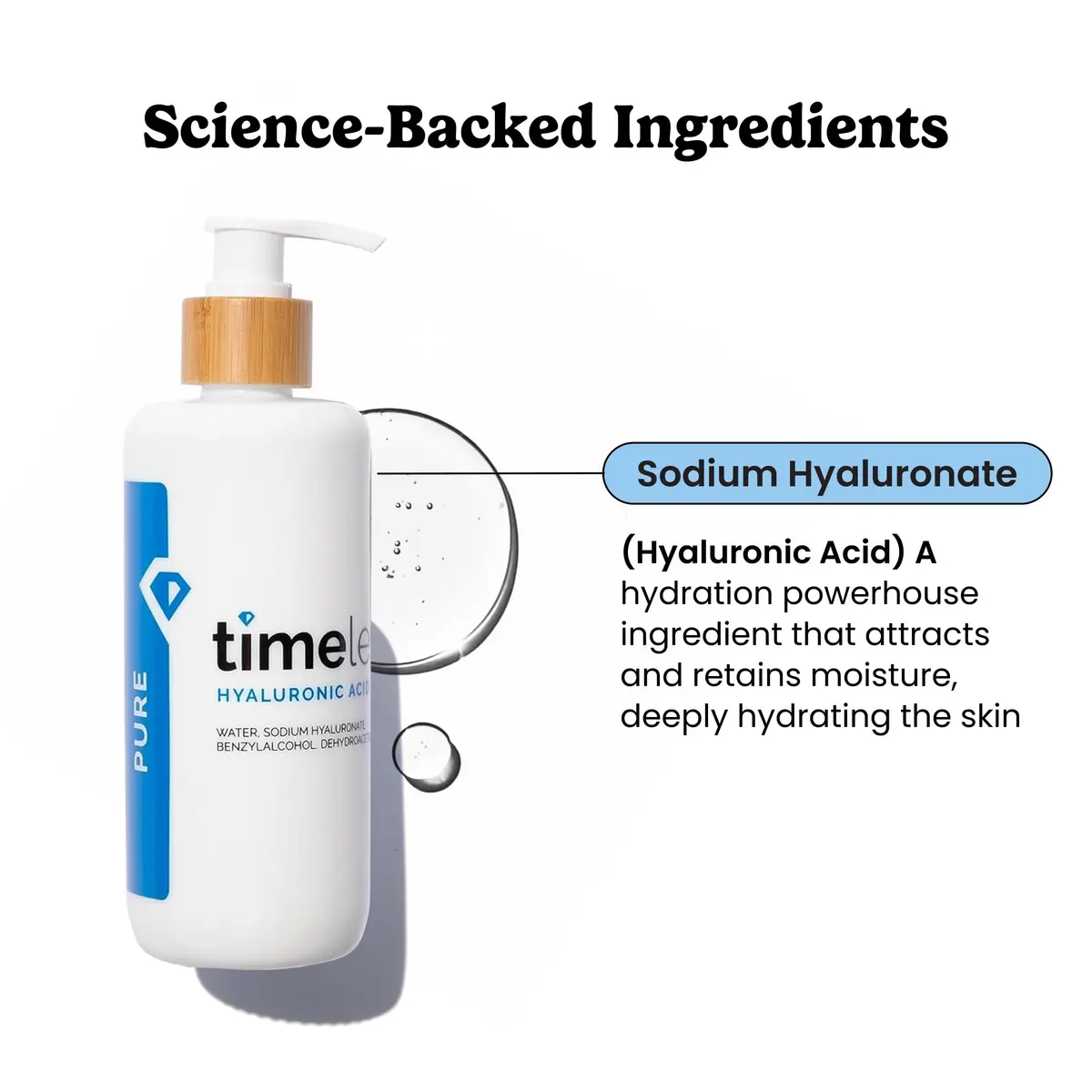 Timeless Skin Care Hyaluronic Acid Serum 8 fl oz | Hydrating & Pure for All Skin Types - view 2