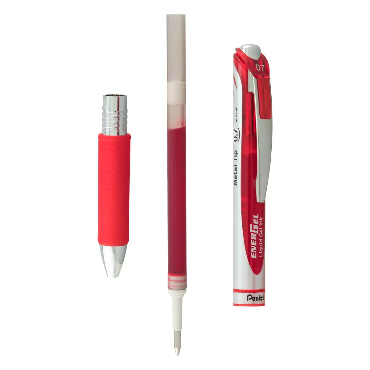 Pentel EnerGel Deluxe RTX Retractable Liquid Gel Pen, Red Ink, 0.7mm Medium Tip, 2 Pack | Smooth Ink Flow - view 5