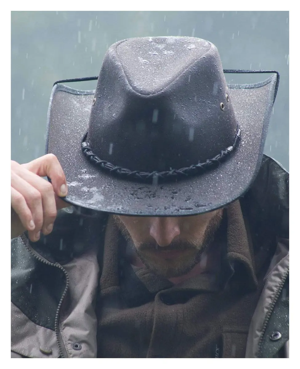 Outback Trading Company Men's 1484 Bootlegger Cotton Oilskin Hat Brown | UPF 50, Waterproof, Breathable - view 4