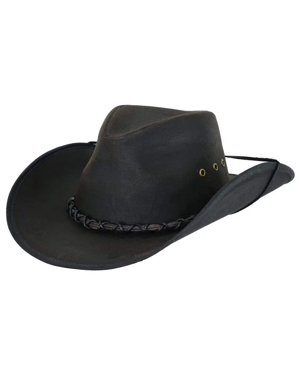 Outback Trading Company Men's 1484 Bootlegger Cotton Oilskin Hat Brown | UPF 50, Waterproof, Breathable - main product image