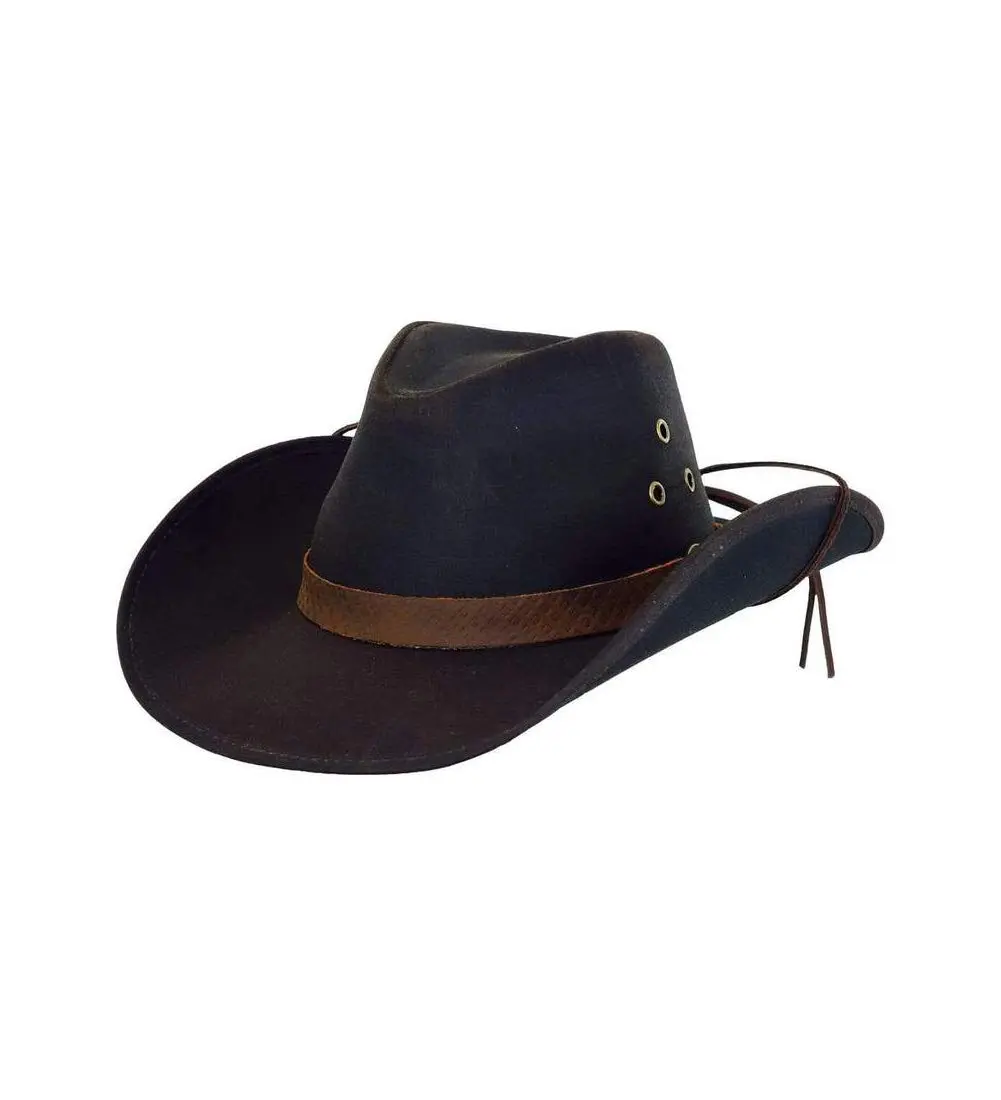 Outback Trading Company Unisex Trapper Cotton Oilskin Hat Brown | Waterproof UPF 50 - main product image