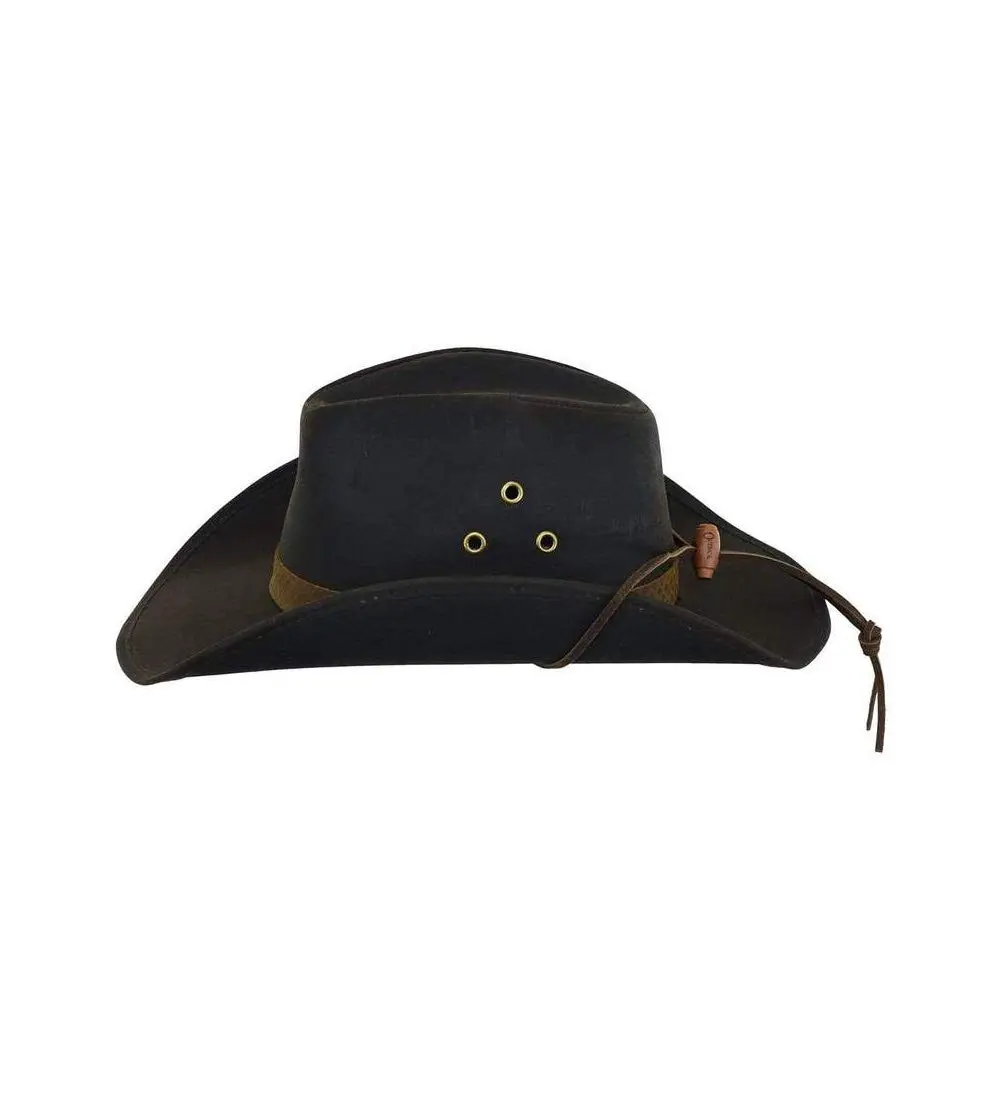 Outback Trading Company Unisex Trapper Cotton Oilskin Hat Brown | Waterproof UPF 50 - view 2