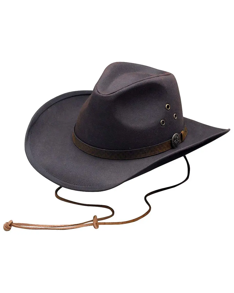Outback Trading Company Unisex Trapper Cotton Oilskin Hat Brown | Waterproof UPF 50 - view 3