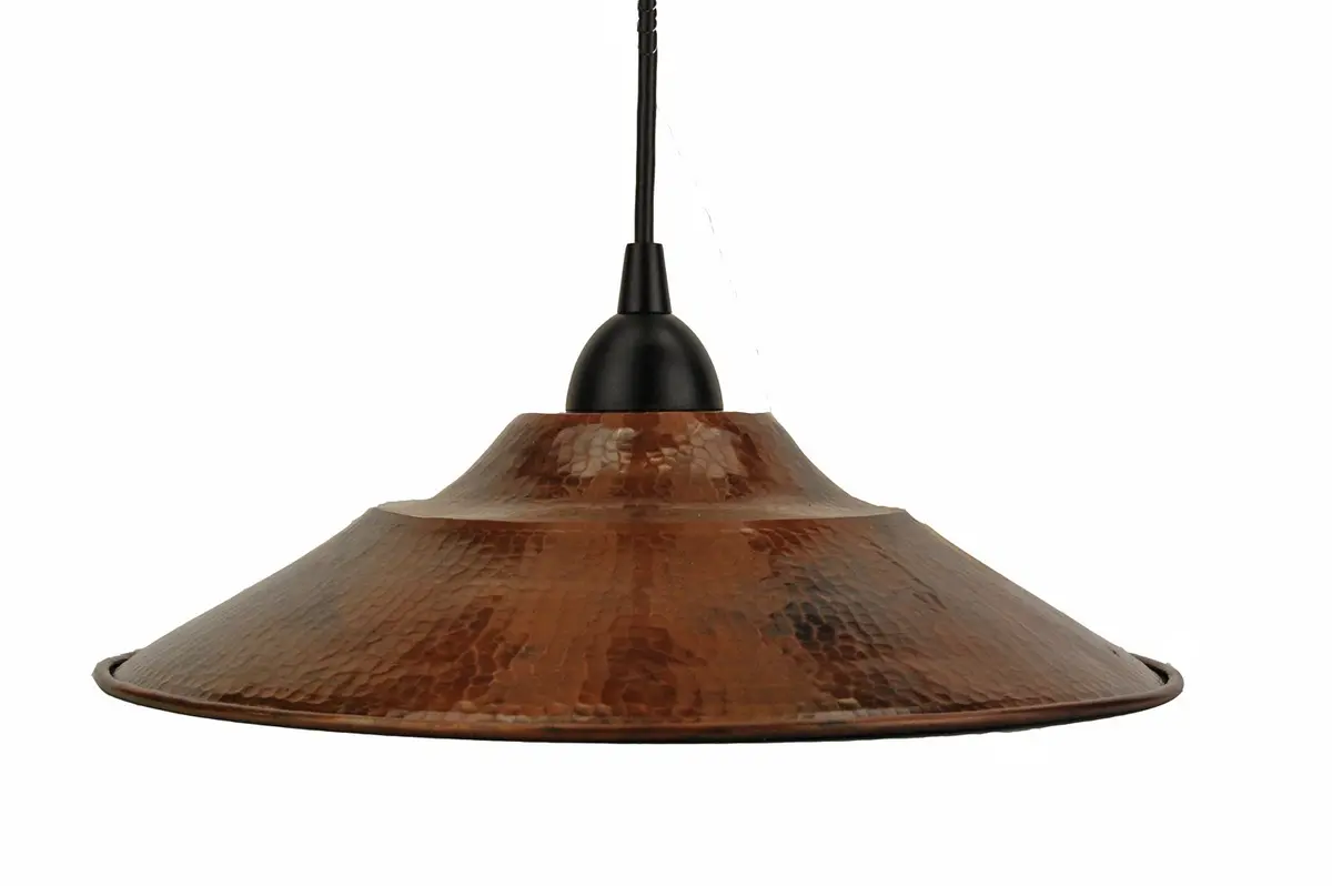 Premier Copper Products L400DB 13-Inch Hand Hammered Copper Pendant Light, Oil Rubbed Bronze | Contemporary Down Lighting Fixture - view 2