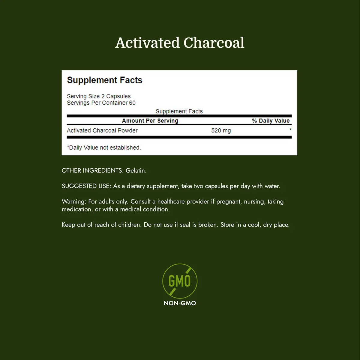 Swanson Activated Charcoal Digestive Support Supplement, 120 Count | Digestive & Bloating Relief - view 4