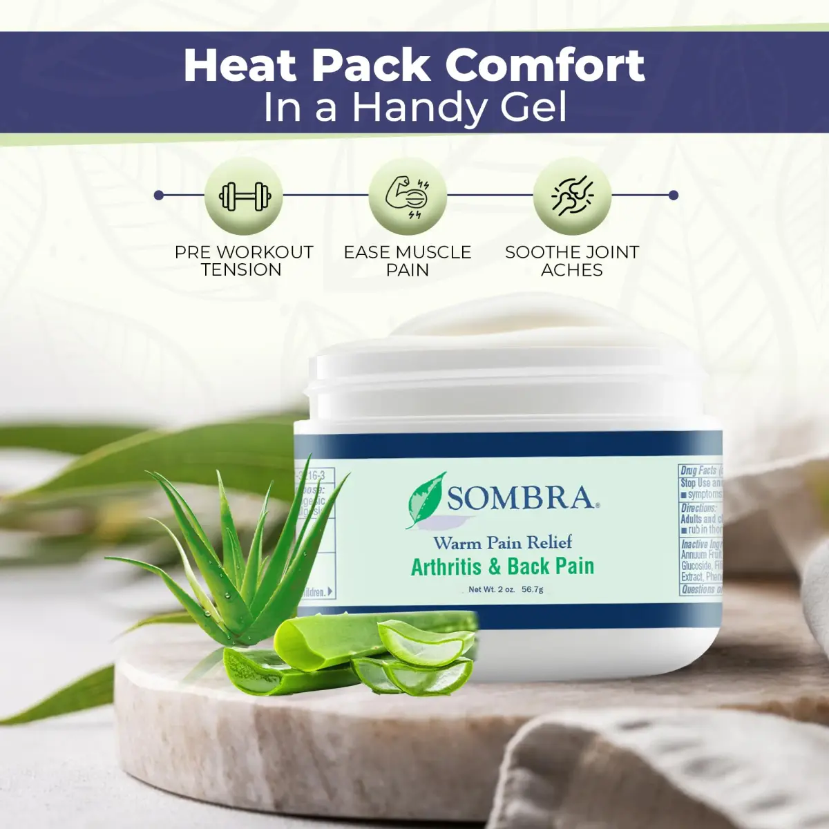 Sombra Warm Pain Relief Gel 2 oz (59 ml) | Fast-Acting Topical Analgesic for Muscle & Joint Pain - view 2