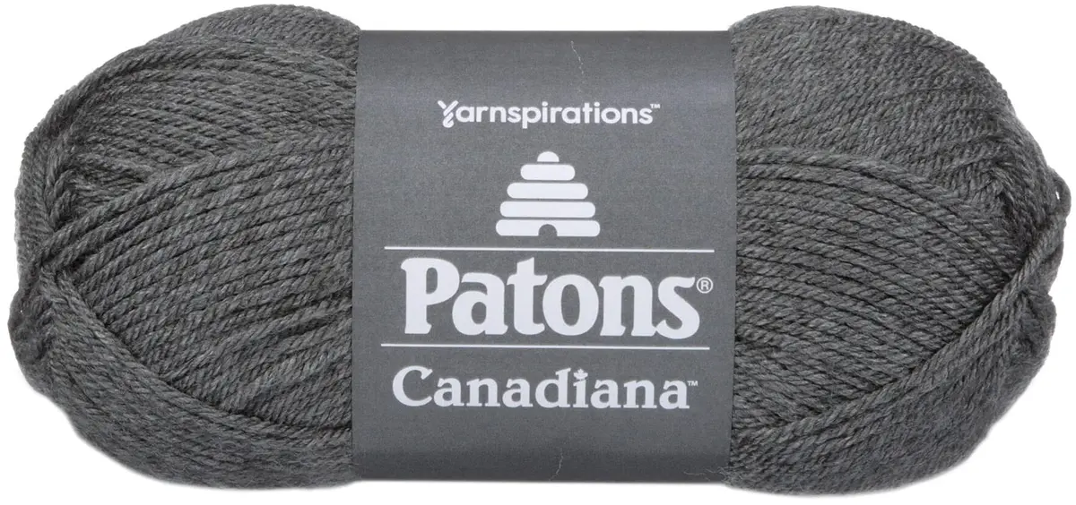 Patons Canadiana Yarn - Solids, Medium Grey Mix | Super Soft Acrylic for Knitting & Crochet - main product image
