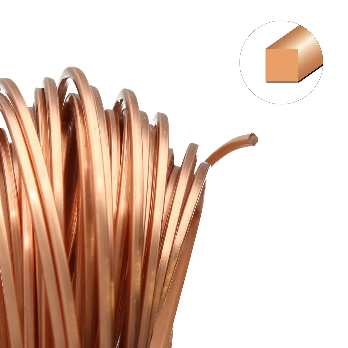 The Beadsmith Square Craft Wire - Soft Temper Beading Wire, Copper Color, 21 Gauge, 6.4 meters (7 Yards) | Malleable & Durable for Jewelry Making - view 3
