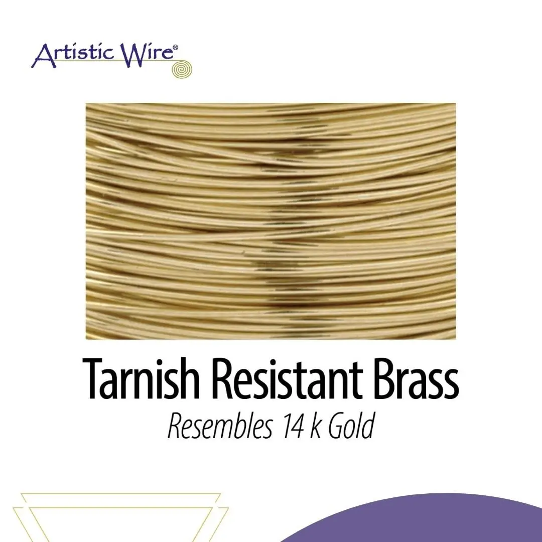 Artistic Wire 18 Gauge Tarnish Resistant Brass Craft Wire 52 ft | Vibrant, Durable Jewelry Wire for All Skill Levels - view 3